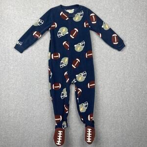 E2017 Carter's Football Fleece PJ Size 3T